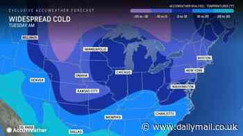 Millions warned to brace for 'life-threatening' 100mph winds as map shows where Arctic air will blast US