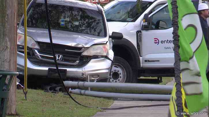 Stretch of Highland Road shut down near Staring Lane after car crashes into electrical pole