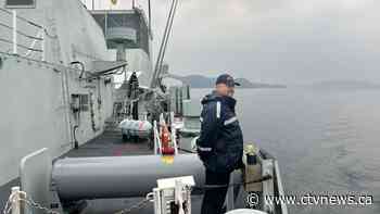 Canadian naval vessel shadowed by Chinese war ship in the East China Sea