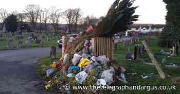 Council apologises for state of overflowing bin at Bradford cemetery