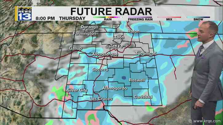 Snow continues to move into New Mexico through Thursday