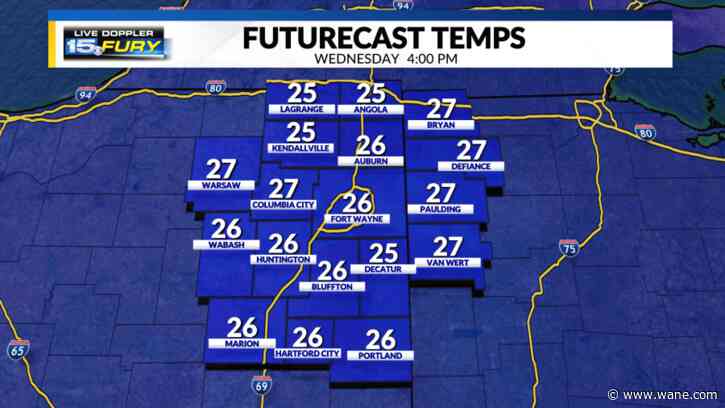 Snow showers making some roads slick today