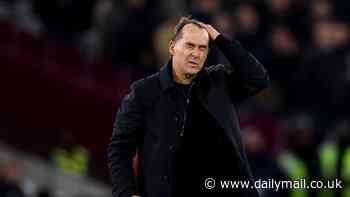 West Ham ready to sack Julen Lopetegui TODAY, as they issue update with big hint on his future... as Graham Potter leads as No 1 target but with a surprise 'Plan B' option from Qatar