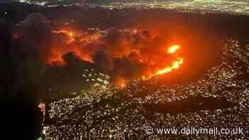 Firefighters warned Los Angeles is running out of water as THREE wildfires rage near city while officials concede blazes cannot be contained because of strong winds: Live updates