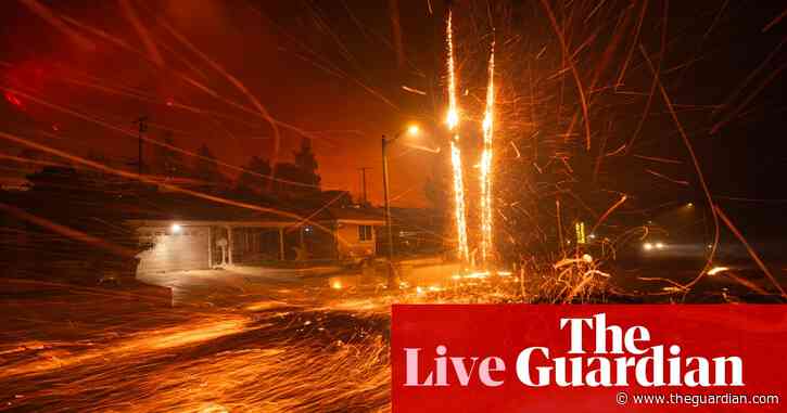 Southern California wildfire live: more than 1,400 firefighters deployed to tackle ‘unprecedented’ fires