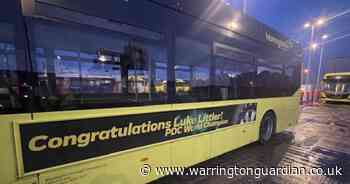 Warrington's Own Buses celebrate Luke Littler's world darts win