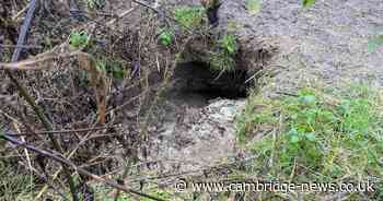 Metre-wide sinkhole opens up in Cambridge park