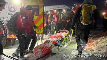 Hero mountain rescue volunteers save walker found suffering hypothermia after getting stuck in 3ft deep snow