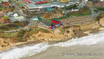 The Norfolk village slowly crumbling into the sea: Dramatic photos taken 22 years apart lay bare the devastating impact of coastal erosion on Hemsby beach