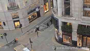 Moment terrified shoppers flee Regent Street after police order them to leave area 'immediately' over bomb scare