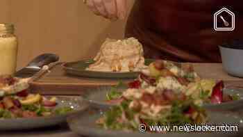 Paddenstoelenragout en witlofsalade met blue stilton en geroosterde druiven