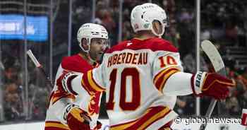 Huberdeau scores in OT to give Flames 3-2 win over Ducks