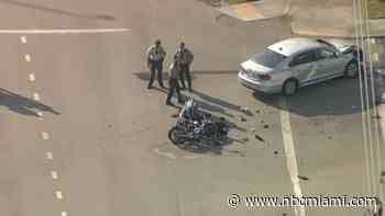 Miami-Dade Sheriff's motorcycle deputy hospitalized after crash