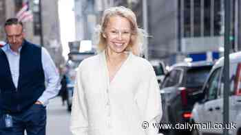 Pamela Anderson looks radiant in white after getting her first SAG Awards nomination for The Last Showgirl