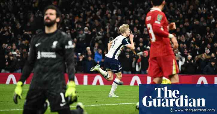 Bergvall gives Tottenham edge in Carabao Cup semi-final to fury of Liverpool