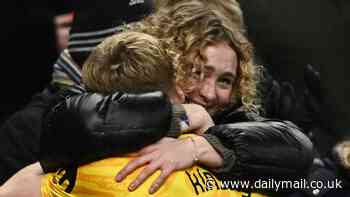 Tottenham goalkeeper Antonin Kinsky shares emotional embrace with his sister in the crowd after keeping clean sheet against Liverpool on debut - just days after joining the club