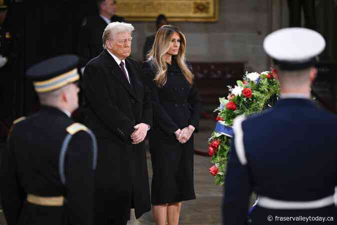 President-elect Donald Trump visits Jimmy Carter’s casket in Capitol Rotunda after criticizing him