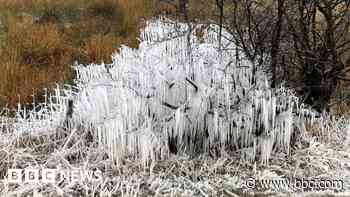 Strange icicle formation spotted in Peak District