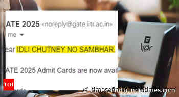 'Dear Idli Chutney No Sambhar': Email to GATE aspirants goes viral, netizens react