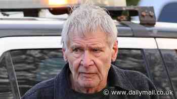 Harrison Ford looks distressed after being forced to evacuate his Brentwood home as LA fires ravage California