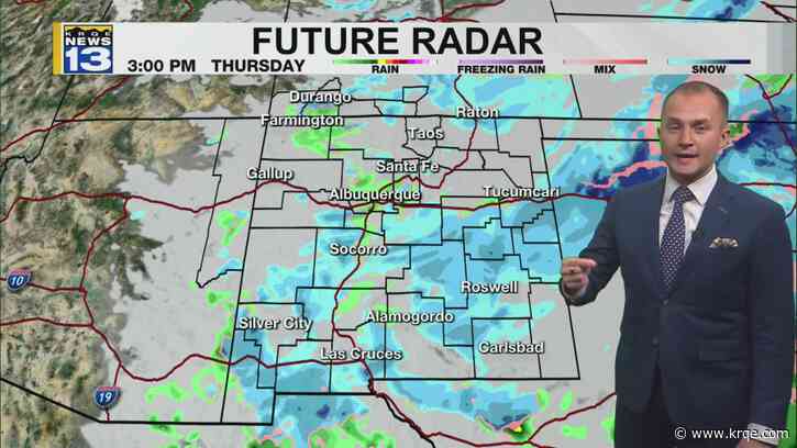 More snow falls across New Mexico Thursday