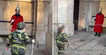 WATCH: Heartwarming action from King's Guard makes young boy's day