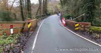 Road closure as repair work begins on Rivacre Road Bridge in Ellesmere Port