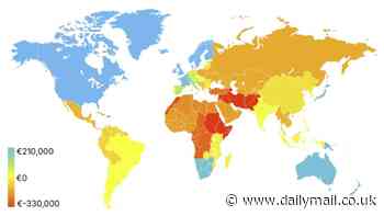 Dutch study produces map breakdown of how immigrants from different countries either contribute to economy or become a burden on tax payers