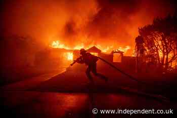 New wildfire rips through Hollywood Hills triggering fresh evacuations as blazes sweep across LA: Live