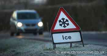 Met Office issues yellow weather warning for ice in North East