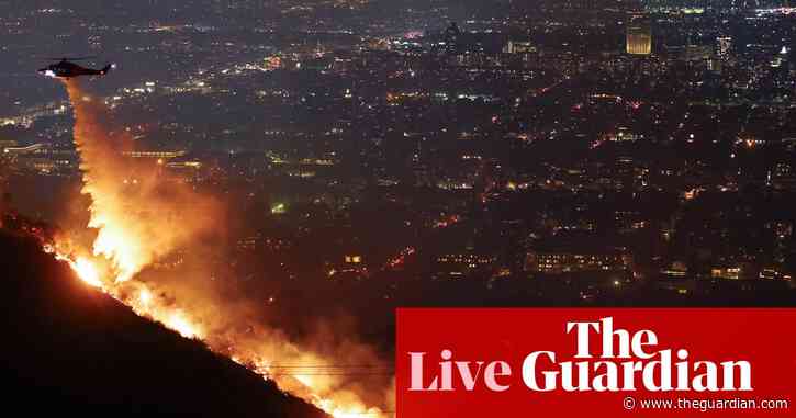 California fires live: five killed and landmarks threatened as flames spread to Hollywood Hills