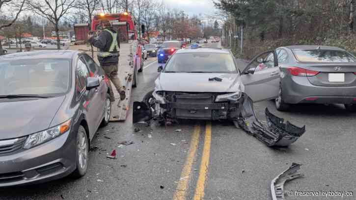 Two in custody after stolen vehicle linked to Abbotsford drug trade crashes into 2 cars: AbbyPD