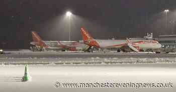 Why does Manchester Airport have to close due to snow?