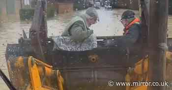 Hero saved grandparents from UK floods by scooping pensioners up in his digger