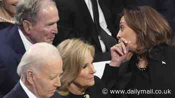 Jill Biden and Kamala Harris have very tense exchange at Jimmy Carter funeral