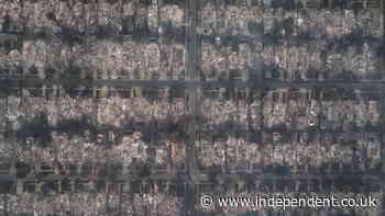 Drone footage shows desolate landscape of wildfire devastation in Los Angeles