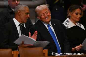 Dit zeiden Donald Trump en Barack Obama volgens liplezer tegen elkaar op de begrafenis van Jimmy Carter