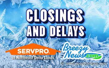 Closings and delays due to winter storm