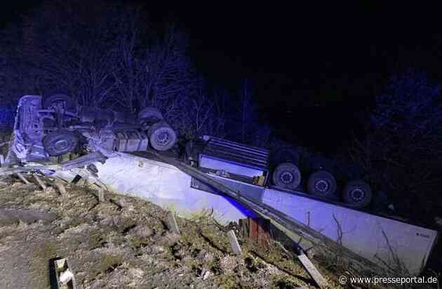 POL-WI: Verkehrsunfall mit Personenschaden, umgestürzter Sattelzug, A 3, zwischen Idstein und Bad Camberg, Donnerstag, 09.01.2025, 21:42 Uhr