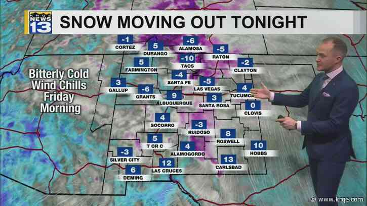 Below-zero wind chills possible Friday morning