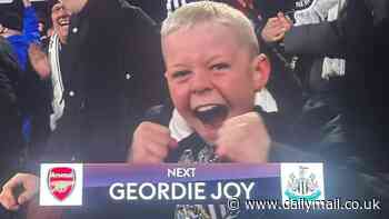 Newcastle fan, nine, is caught out skipping school for key match after Sky's cameras showed him beaming with delight at Geordie win