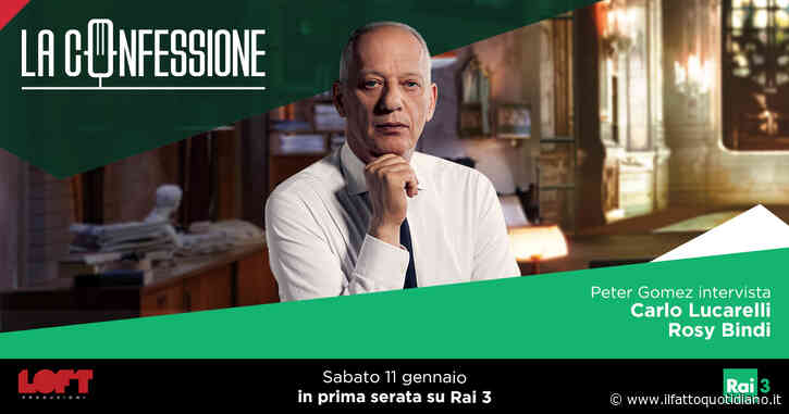 Carlo Lucarelli e Rosy Bindi ospiti a La Confessione di Peter Gomez sabato 11 gennaio alle 20.15 su Rai3