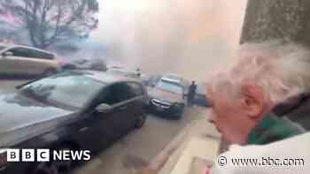 Man films escape from LA fires with elderly father-in-law