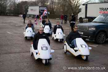 Sinclair C5 fans gather to celebrate ‘iconic’ vehicle’s 40th anniversary