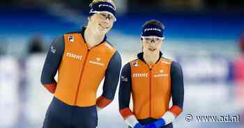 Jutta Leerdam, Suzanne Schulting en Femke Kok in actie op 500 meter in Thialf