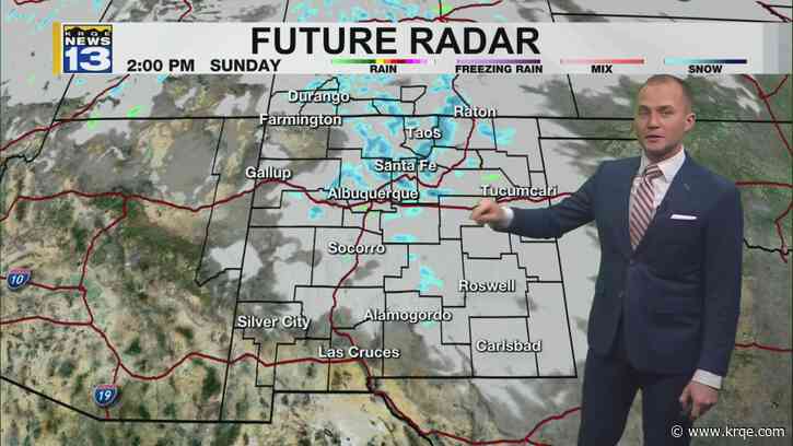 Snow moves back into New Mexico Sunday