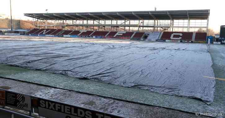 Which football games have been called off due to extreme cold weather? FA Cup, League One and more