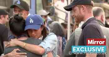 Emotional Harry and Meghan ‘appear as US version of Royals’ in hugs with LA fire victims