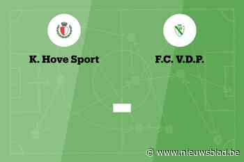 Wedstrijd tussen Hove en F.C. V.D.P. B afgelast