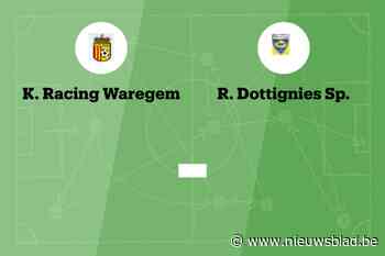 Wedstrijd tussen Racing Waregem B en R. Dottignies Sp. afgelast